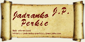 Jadranko Perkić vizit kartica